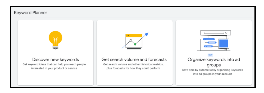 Keyword planner