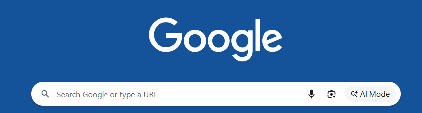 Google homepage in 2025