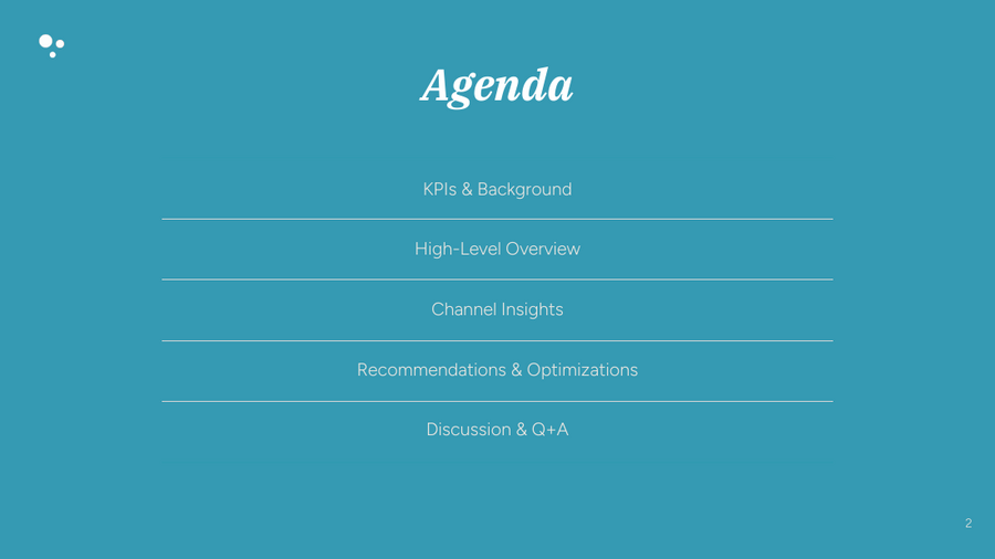 The redesigned report structure — leading to recommendations and discussion, not just metrics