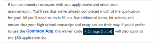 Apply Above email example