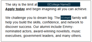 Apply Today email example