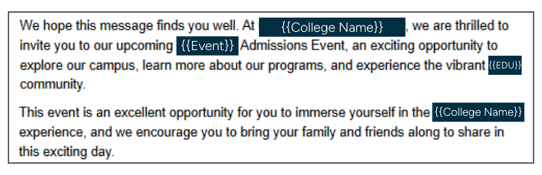 An Exciting Opportunity email example